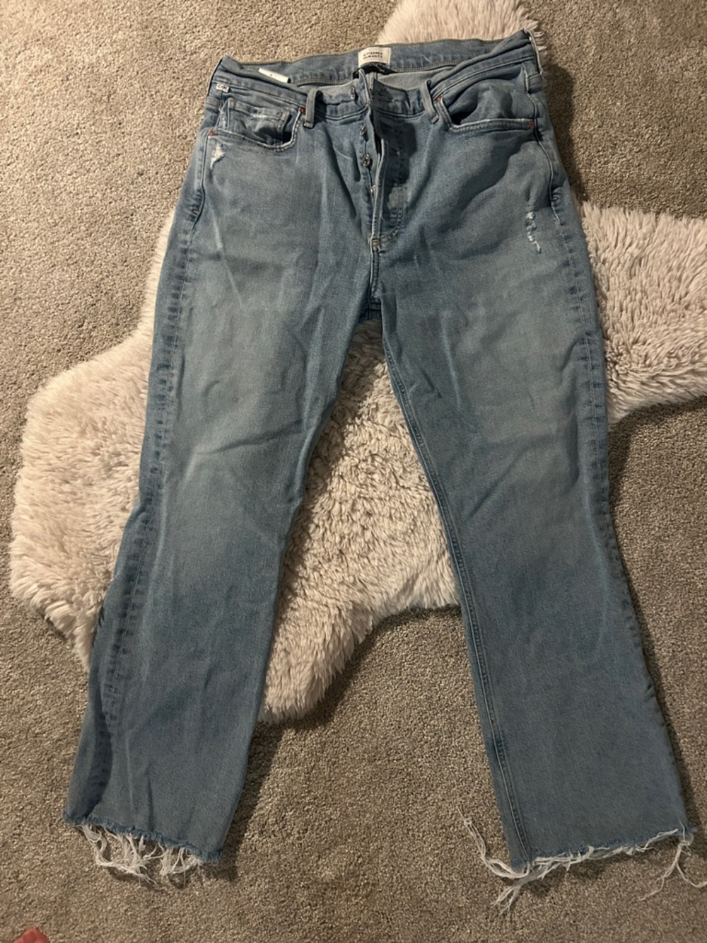 Citizens Of Humanity Light Blue Button-Fly Jeans